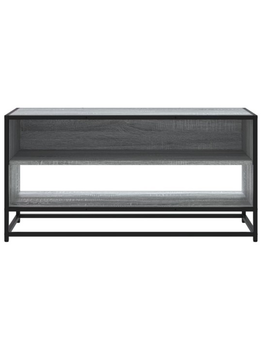 Tv skapītis, pelēks, 91x40x46 cm, inženierijas koks, metāls