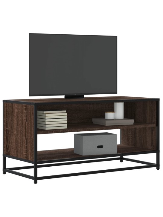 Tv skapītis, ozolkoka, 91x40x46 cm, inženierijas koks, metāls