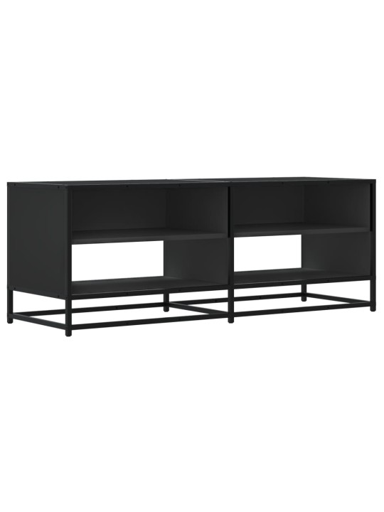 Tv skapītis, melns, 120,5x40x46 cm, inženierijas koks metāls