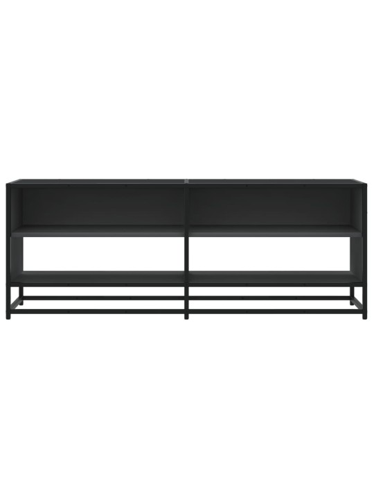 Tv skapītis, melns, 120,5x40x46 cm, inženierijas koks metāls