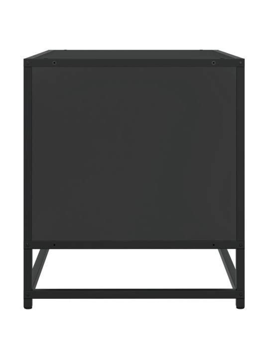 Tv skapītis, melns, 120,5x40x46 cm, inženierijas koks metāls