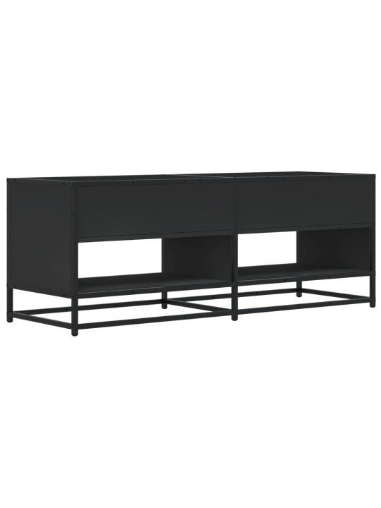 Tv skapītis, melns, 120,5x40x46 cm, inženierijas koks metāls