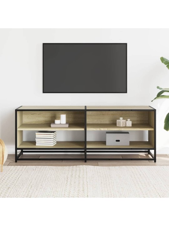 Tv skapītis, ozola, 120,5x40x46 cm, inženierijas koks, metāls