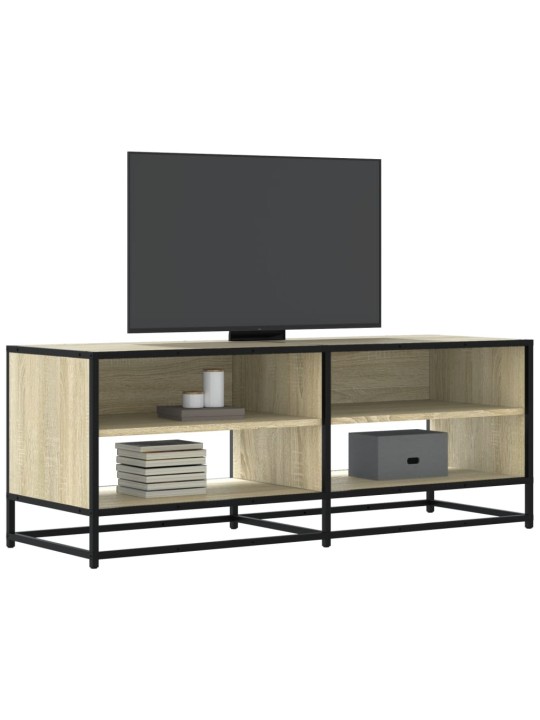 Tv skapītis, ozola, 120,5x40x46 cm, inženierijas koks, metāls