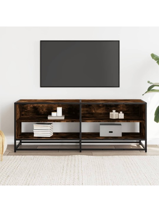 Tv skapītis, ozola, 120,5x40x46 cm, inženierijas koks, metāls
