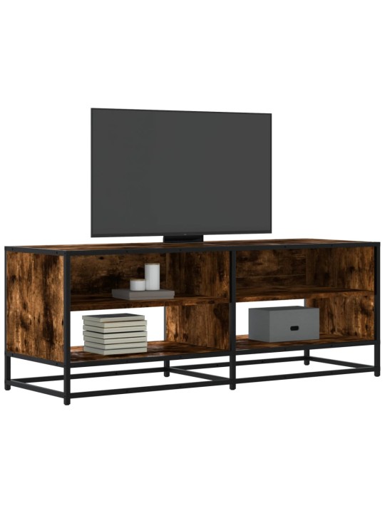 Tv skapītis, ozola, 120,5x40x46 cm, inženierijas koks, metāls