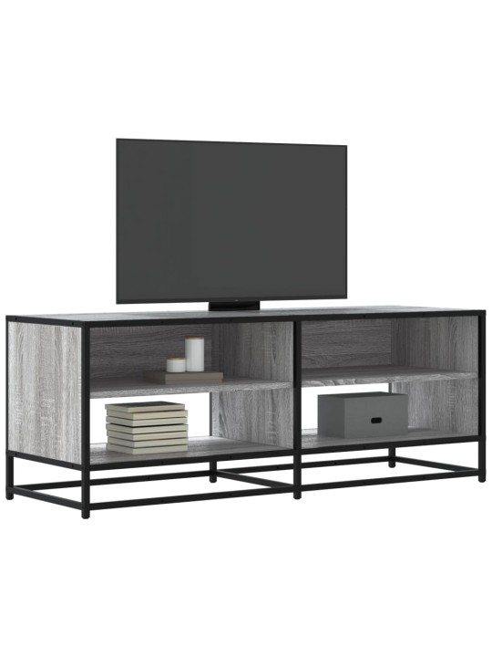 Tv skapītis, pelēks, 120,5x40x46 cm, inženierijas koks, metāls