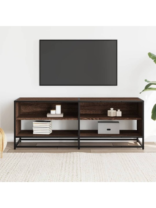 Tv skapītis, ozolkoka, 120,5x40x46cm, inženierijas koks, metāls
