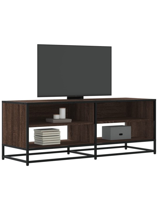 Tv skapītis, ozolkoka, 120,5x40x46cm, inženierijas koks, metāls