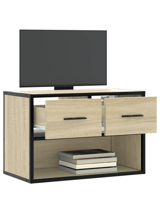 Tv skapītis, ozolkoka, 60x31x39,5 cm, konstruēts koks, metāls