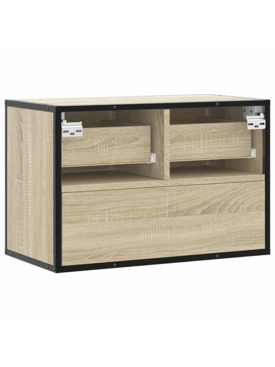 Tv skapītis, ozolkoka, 60x31x39,5 cm, konstruēts koks, metāls
