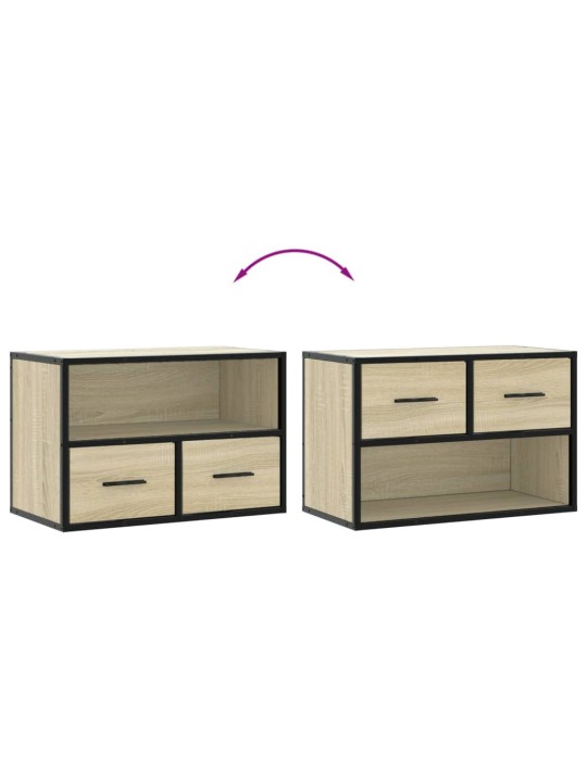 Tv skapītis, ozolkoka, 60x31x39,5 cm, konstruēts koks, metāls