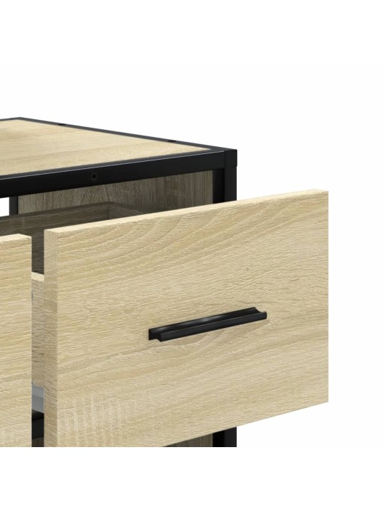 Tv skapītis, ozolkoka, 60x31x39,5 cm, konstruēts koks, metāls