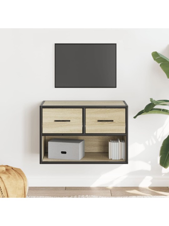 Tv skapītis, ozolkoka, 60x31x39,5 cm, konstruēts koks, metāls