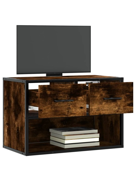 Tv skapītis, ozola, 60x31x39,5 cm, inženierijas koks, metāls
