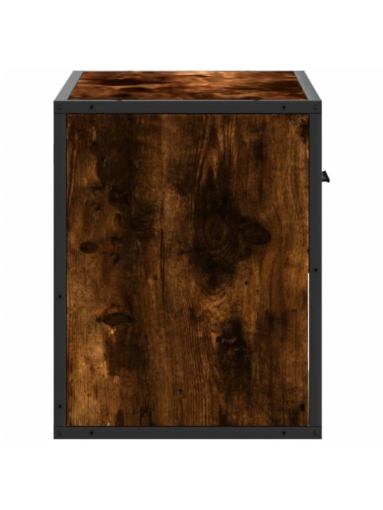 Tv skapītis, ozola, 60x31x39,5 cm, inženierijas koks, metāls
