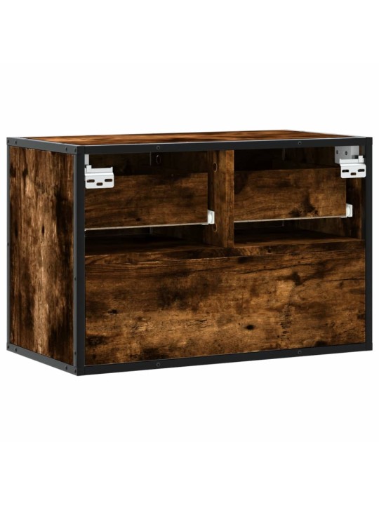 Tv skapītis, ozola, 60x31x39,5 cm, inženierijas koks, metāls
