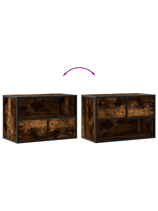 Tv skapītis, ozola, 60x31x39,5 cm, inženierijas koks, metāls