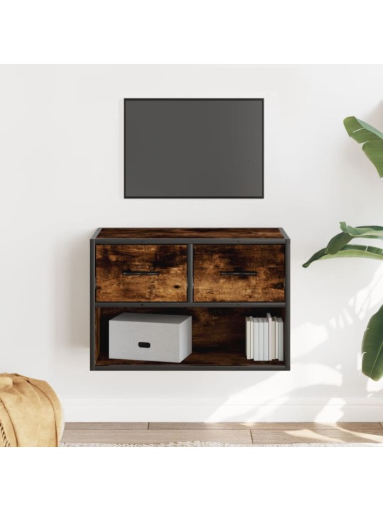 Tv skapītis, ozola, 60x31x39,5 cm, inženierijas koks, metāls