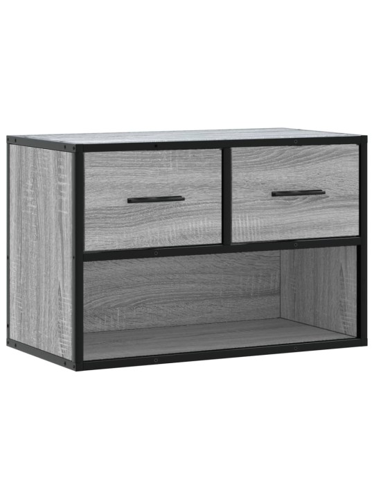 Tv skapītis, pelēks, 60x31x39,5 cm, inženierijas koks, metāls