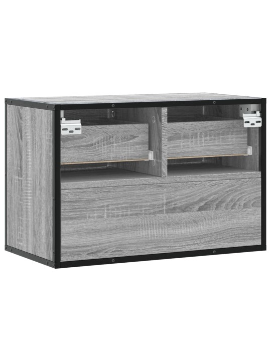 Tv skapītis, pelēks, 60x31x39,5 cm, inženierijas koks, metāls