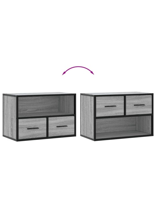Tv skapītis, pelēks, 60x31x39,5 cm, inženierijas koks, metāls
