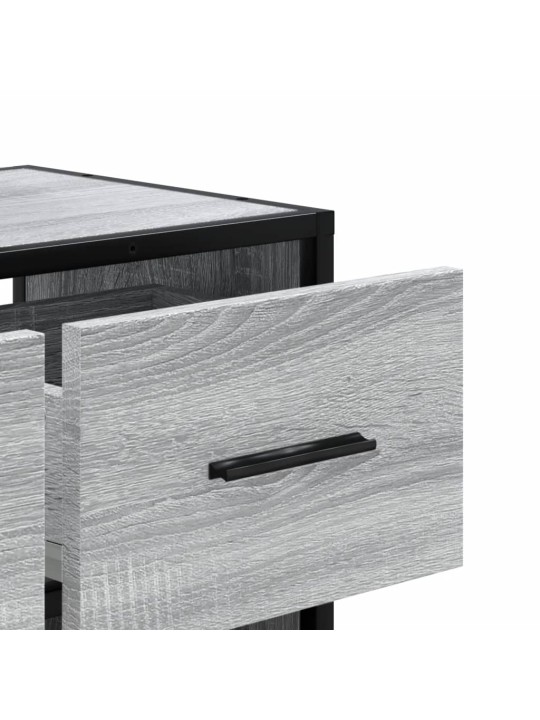 Tv skapītis, pelēks, 60x31x39,5 cm, inženierijas koks, metāls