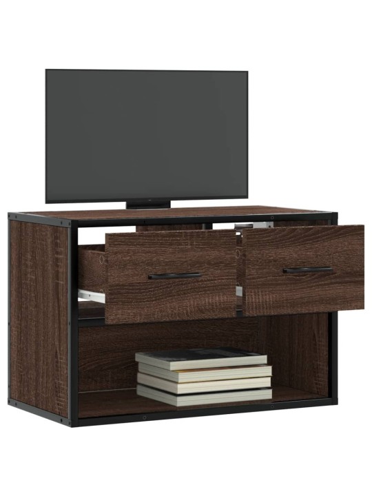 Tv skapītis, ozolkoka, 60x31x39,5 cm, konstruēts koks, metāls