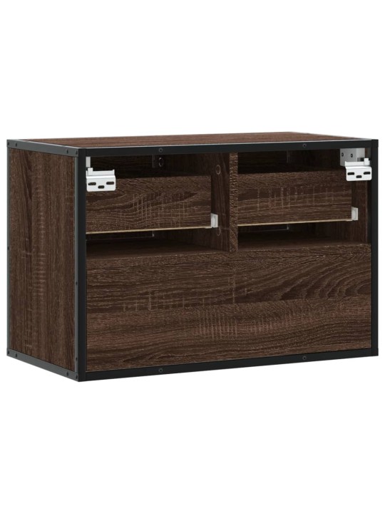 Tv skapītis, ozolkoka, 60x31x39,5 cm, konstruēts koks, metāls