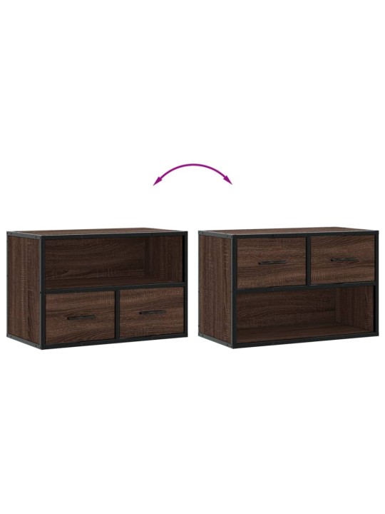 Tv skapītis, ozolkoka, 60x31x39,5 cm, konstruēts koks, metāls