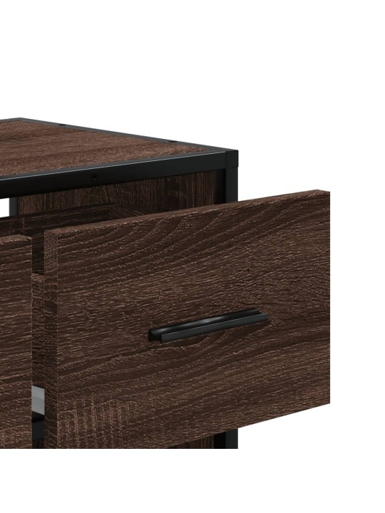 Tv skapītis, ozolkoka, 60x31x39,5 cm, konstruēts koks, metāls