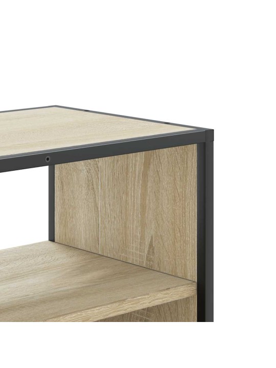Tv skapītis, ozola, 80x31x39,5 cm, inženierijas koks, metāls