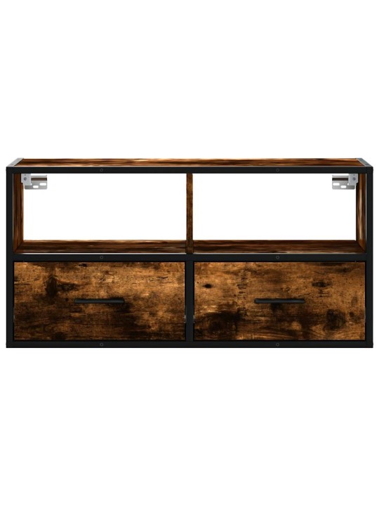 Tv skapītis ozola krāsa 80x31x39,5 cm inženierijas koks metāls