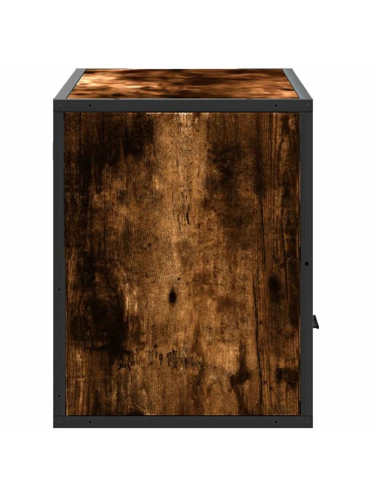 Tv skapītis ozola krāsa 80x31x39,5 cm inženierijas koks metāls