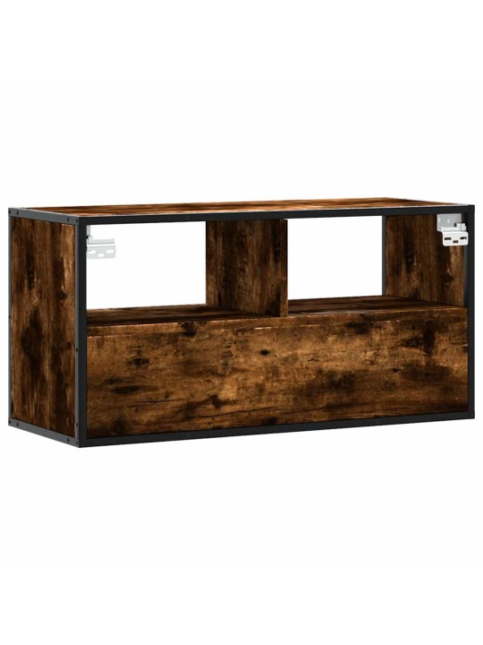 Tv skapītis ozola krāsa 80x31x39,5 cm inženierijas koks metāls