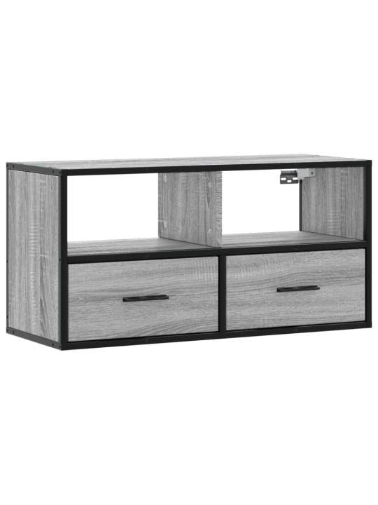 Tv skapītis, pelēks, 80x31x39,5 cm, inženierijas koks metāls