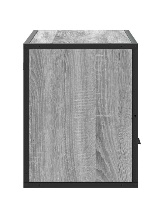 Tv skapītis, pelēks, 80x31x39,5 cm, inženierijas koks metāls