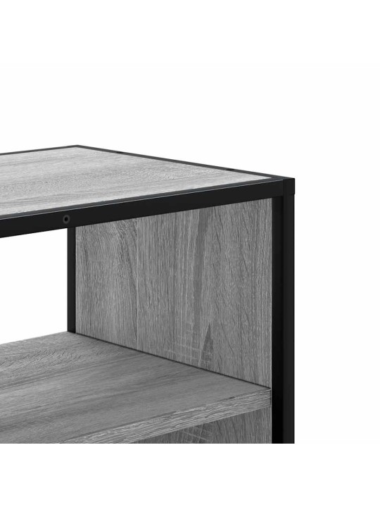 Tv skapītis, pelēks, 80x31x39,5 cm, inženierijas koks metāls