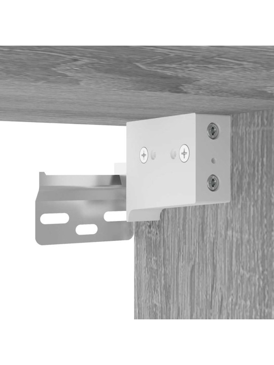 Tv skapītis, pelēks, 80x31x39,5 cm, inženierijas koks metāls