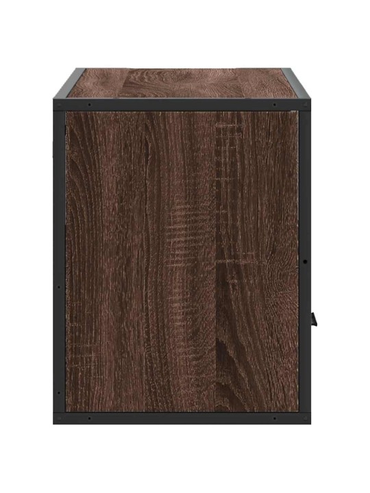 Tv skapītis, ozolkoka, 80x31x39,5 cm, inženierijas koks metāls