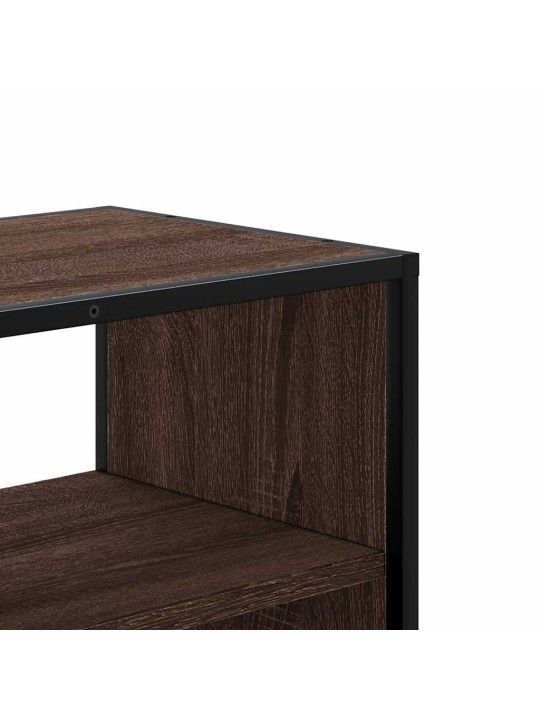 Tv skapītis, ozolkoka, 80x31x39,5 cm, inženierijas koks metāls