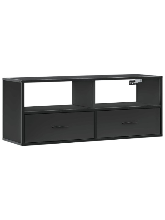 Tv skapītis, melns, 100x31x39,5 cm, inženierijas koks metāls
