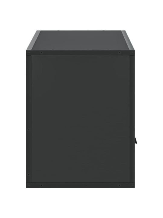 Tv skapītis, melns, 100x31x39,5 cm, inženierijas koks metāls