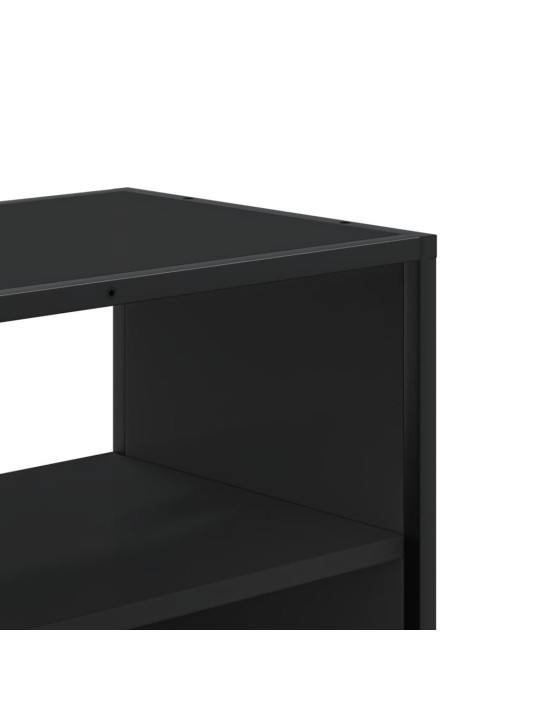 Tv skapītis, melns, 100x31x39,5 cm, inženierijas koks metāls