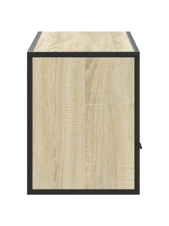 Tv skapītis, ozolkoka, 100x31x39,5 cm, konstruēts koks, metāls