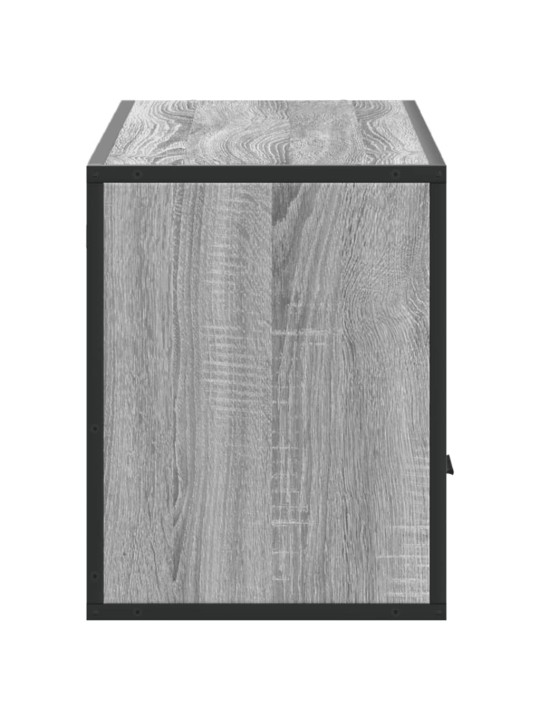 Tv skapītis, pelēks, 100x31x39,5 cm, inženierijas koks, metāls