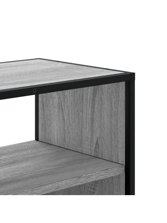 Tv skapītis, pelēks, 100x31x39,5 cm, inženierijas koks, metāls