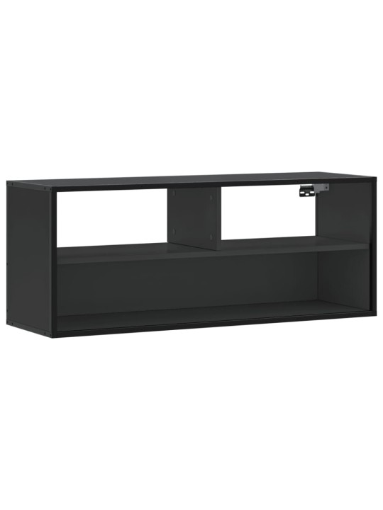 Tv skapītis, melns, 100x31x39,5 cm, inženierijas koks metāls