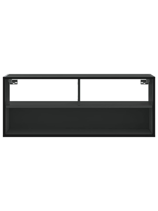 Tv skapītis, melns, 100x31x39,5 cm, inženierijas koks metāls