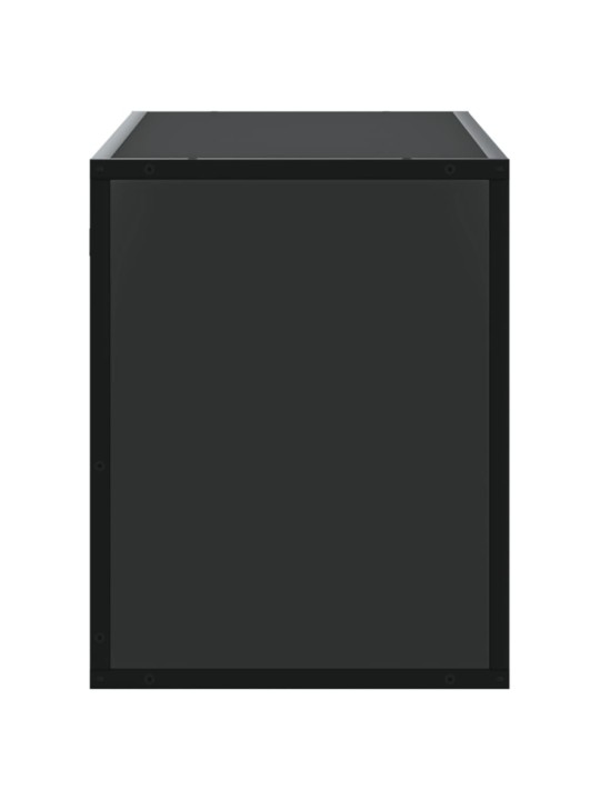 Tv skapītis, melns, 100x31x39,5 cm, inženierijas koks metāls